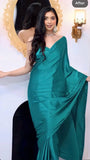 1-Min Satin Ready To Wear Saree With Blouse Piece  women's fashion mart
