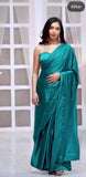 1-Min Satin Ready To Wear Saree With Blouse Piece  women's fashion mart
