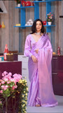 1-Min Satin Ready To Wear Saree With Blouse Piece  women's fashion mart