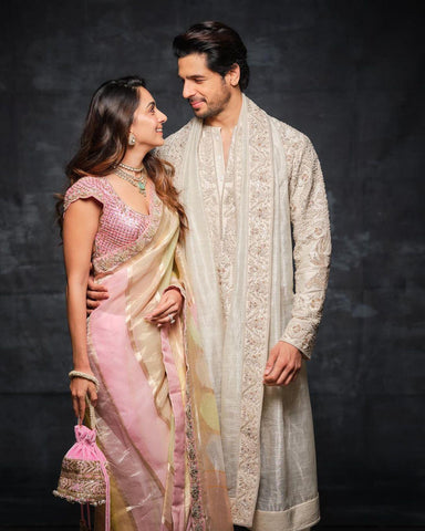 Bollywood Kiara Advani Wear Multi Color Saree  women's fashion mart
