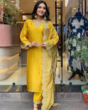 Fantastic Embroidery Sequence Work Yellow Color Anarkali Suit  women's fashion mart