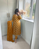 Exclusive Sequences Embroidery Work Mustard Color Anarkali Suit