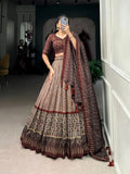 Elegant Bandhej And Ajrakh Printed Silk Lehenga Choli - women's fashion mart