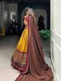 Elegant Bandhej And Ajrakh Printed Silk Lehenga Choli - women's fashion mart