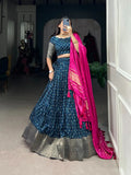 Traditional Zari Weaved Viscos Silk Lehenga Choli - women's fashion mart