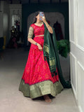Traditional Zari Weaved Viscos Silk Lehenga Choli - women's fashion mart