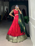 Traditional Zari Weaved Viscos Silk Lehenga Choli - women's fashion mart