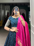 Traditional Zari Weaved Viscos Silk Lehenga Choli - women's fashion mart