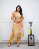 💃Enjoy New Floral Kurta Pant set with amazing lace Work ❤️ (WACD05)  women's fashion mart