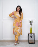 💃Enjoy New Floral Kurta Pant set with amazing lace Work ❤️ (WACD05)  women's fashion mart