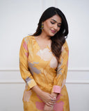 💃Enjoy New Floral Kurta Pant set with amazing lace Work ❤️ (WACD05)  women's fashion mart