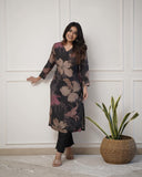💃Enjoy New Floral Kurta Pant set with amazing lace Work ❤️ (WACD01)  women's fashion mart