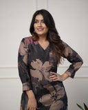 💃Enjoy New Floral Kurta Pant set with amazing lace Work ❤️ (WACD01)  women's fashion mart