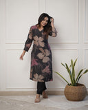 💃Enjoy New Floral Kurta Pant set with amazing lace Work ❤️ (WACD01)  women's fashion mart