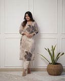 💃Enjoy New Floral Kurta Pant set with amazing lace Work ❤️ (WACD03)  women's fashion mart