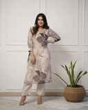💃Enjoy New Floral Kurta Pant set with amazing lace Work ❤️ (WACD03)  women's fashion mart