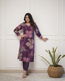 💃Enjoy New Floral Kurta Pant set with amazing lace Work ❤️ (WACD04)  women's fashion mart