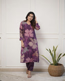 💃Enjoy New Floral Kurta Pant set with amazing lace Work ❤️ (WACD04)  women's fashion mart