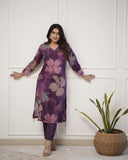 💃Enjoy New Floral Kurta Pant set with amazing lace Work ❤️ (WACD04)  women's fashion mart