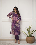💃Enjoy New Floral Kurta Pant set with amazing lace Work ❤️ (WACD04)  women's fashion mart