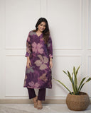 💃Enjoy New Floral Kurta Pant set with amazing lace Work ❤️ (WACD04)  women's fashion mart