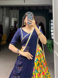 Exquisite Mysore Silk Pichwai Printed Zari Weaved Lehenga Choli - women's fashion mart