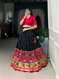 Exquisite Tussar Silk Bandhej and Patola Printed Lehenga Choli - women's fashion mart