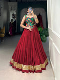 Enchanting Pure Rayon Embbosed Design Lehenga Choli - women's fashion mart