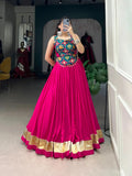 Enchanting Pure Rayon Embbosed Design Lehenga Choli - women's fashion mart