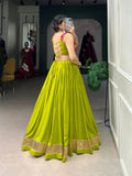 Enchanting Pure Rayon Embbosed Design Lehenga Choli - women's fashion mart