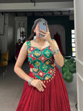 Enchanting Pure Rayon Embbosed Design Lehenga Choli - women's fashion mart