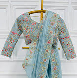 Glam Jimmy Choo Fabric Embroidered Saree with Designer Blouse - Default Title women's fashion mart