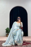 Glam Jimmy Choo Fabric Embroidered Saree with Designer Blouse - Default Title women's fashion mart