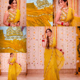 Designer Party Wear Lehenga Saree With Stitched Blouse -Georgette Saree Default Title women's fashion mart