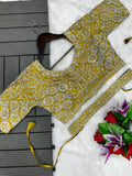 Embroidered Cording Work Ready-to-Wear Saree with Matching Embroidery Blouse - Default Title women's fashion mart