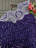 Nayantara Embroidered Lehenga Saree with Stitched Blouse - Default Title women's fashion mart