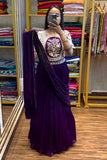 Nayantara Embroidered Lehenga Saree with Stitched Blouse - Default Title women's fashion mart