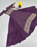 Georgette Embroidered Choli Set with Shrug & Lehenga - XXL women's fashion mart
