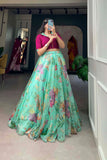 Effortless Elegance Lightweight Organza Co-Ord Set Lehenga - XXL women's fashion mart