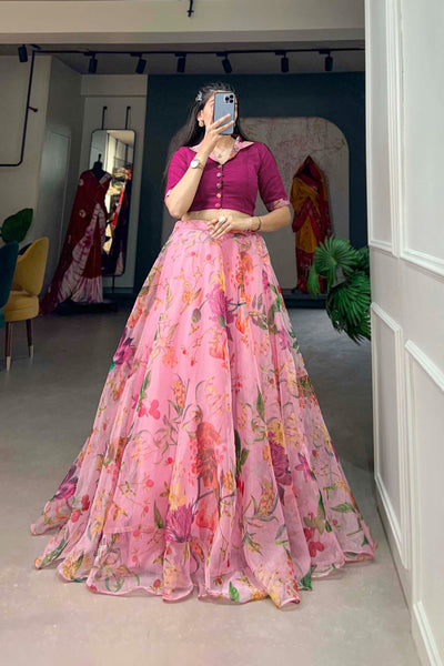 Effortless Elegance Lightweight Organza Co-Ord Set Lehenga - XXL women's fashion mart