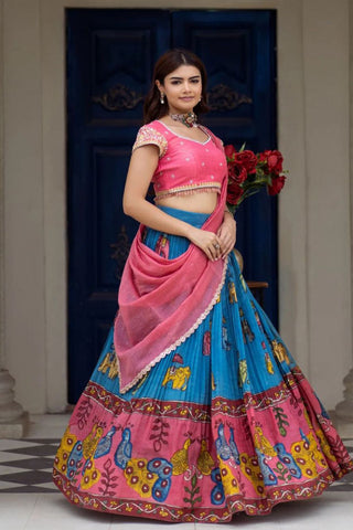 Kalamkari Festival Special Lehenga Choli Set with Dupatta - XXL women's fashion mart