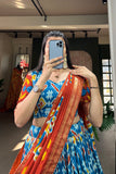 Silken Grace Printed Silk Lehenga Choli Set - 4XL women's fashion mart