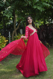 Noor Alia Cut Gown with Dupatta - 4XL women's fashion mart