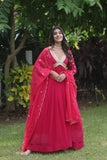 Noor Alia Cut Gown with Dupatta - 4XL women's fashion mart