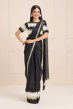 Georgette Black Party Wear Embroidery Sequence Work Saree - Default Title women's fashion mart