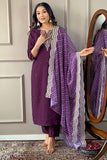 Viscose Silk Kurti Pant & Dupatta Set - S women's fashion mart