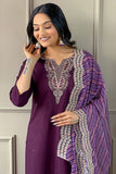 Viscose Silk Kurti Pant & Dupatta Set - S women's fashion mart