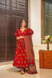 Floral Kurti Set with Tassels and Dori Work - S women's fashion mart