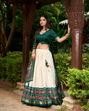 Elegant Designer Tussar Silk Patola Printed Lehenga Choli Set - women's fashion mart