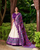 Elegant Designer Tussar Silk Patola Printed Lehenga Choli Set - women's fashion mart